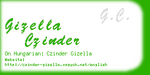 gizella czinder business card